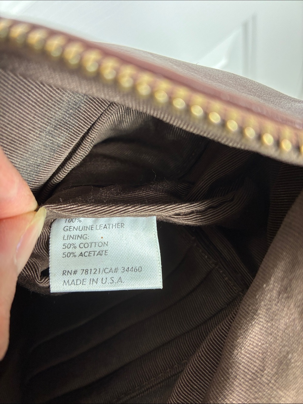 Eileen Fisher Brown/ Oxblood Leather Messenger Crossbody - Picture 7 of 12